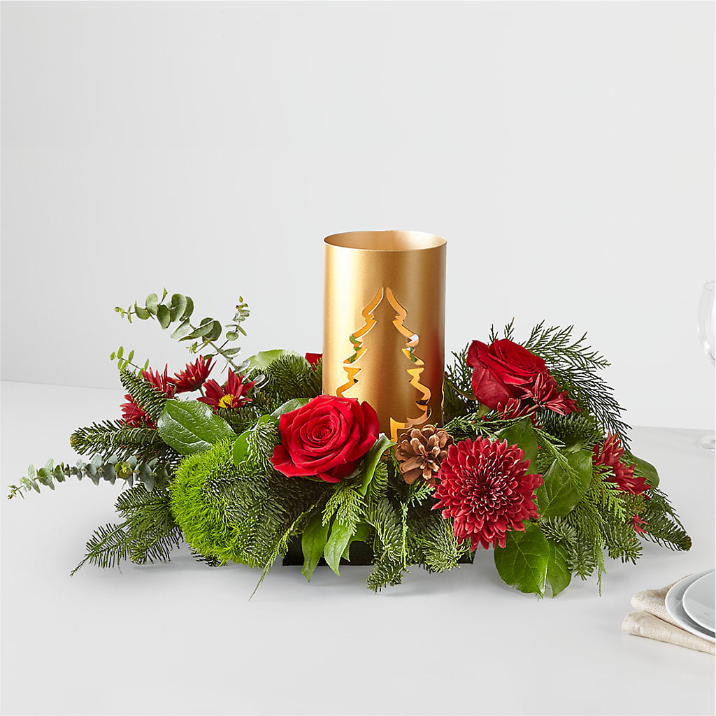 Toast the Season Centerpiece – 175 MERCANTILE FLORAL & GIFT, Lake City IA