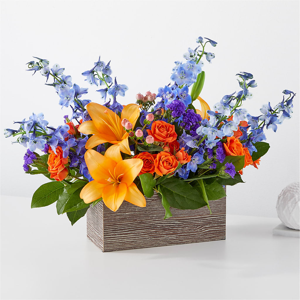 Radiant Citrus Box Bouquet – 175 MERCANTILE FLORAL & GIFT, Lake City IA