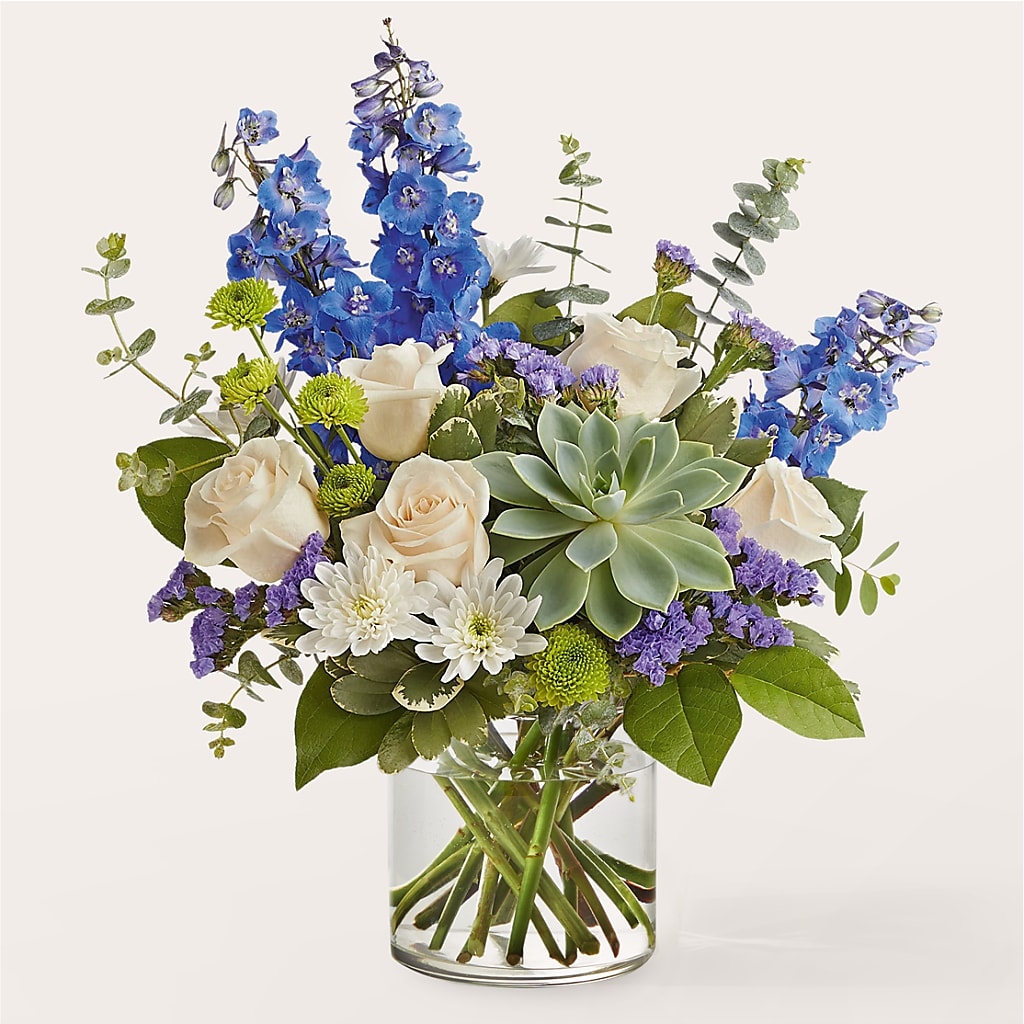 Cerulean Waves Bouquet – 175 MERCANTILE FLORAL & GIFT, Lake City IA