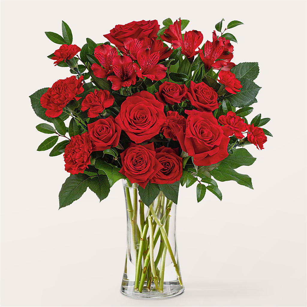 Brilliant Ruby Bouquet – 175 MERCANTILE FLORAL & GIFT, Lake City IA