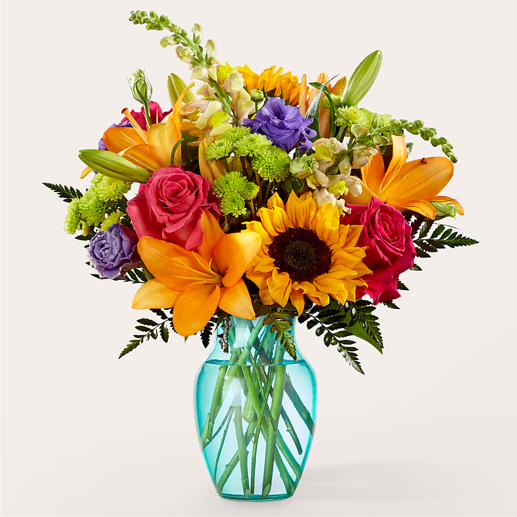 Double Rainbow Bouquet – 175 MERCANTILE FLORAL & GIFT, Lake City IA