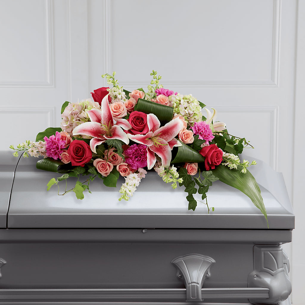 Splendid Grace Casket Spray – 175 MERCANTILE FLORAL & GIFT, Lake City IA