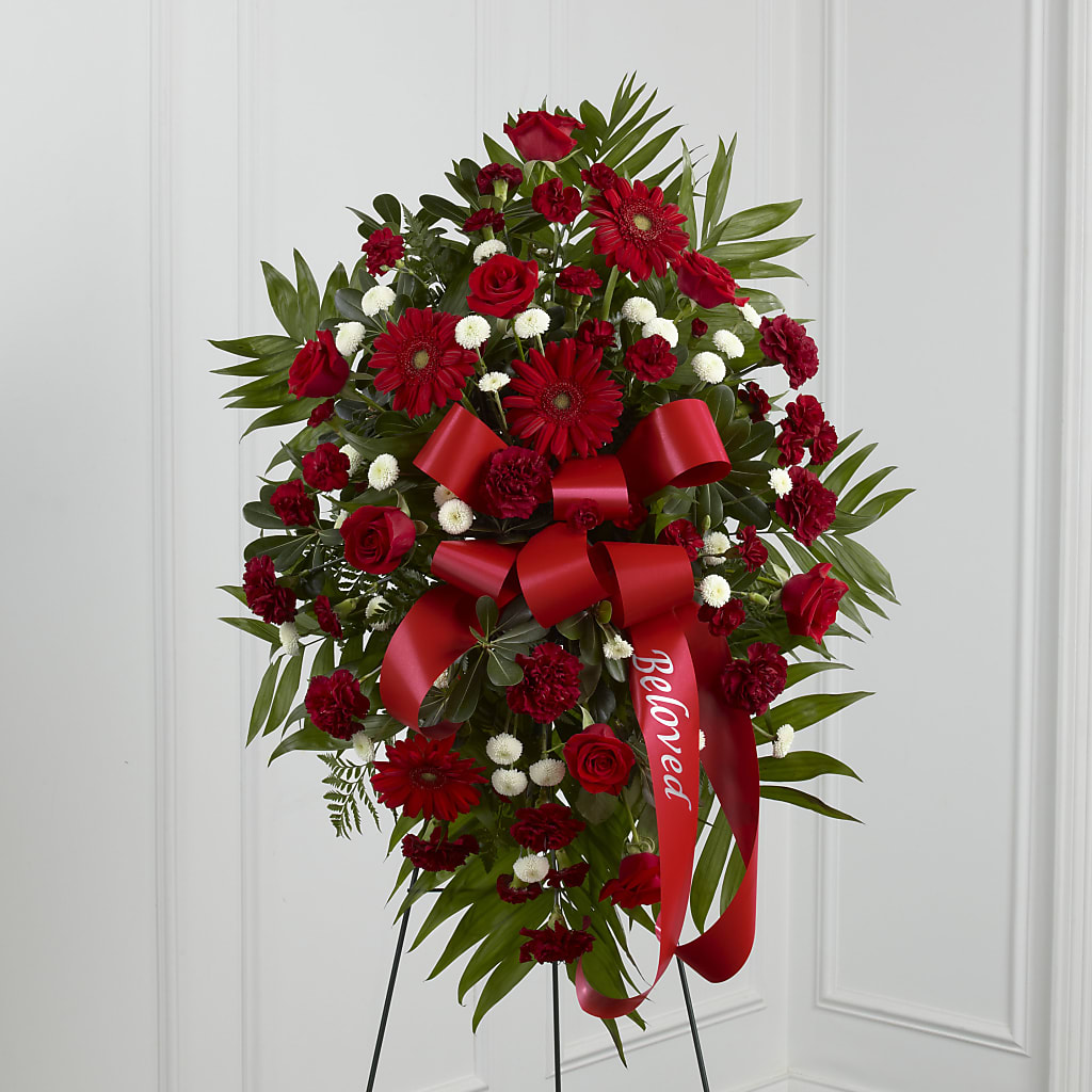 Treasured Memories Standing Spray – 175 MERCANTILE FLORAL & GIFT, Lake City IA