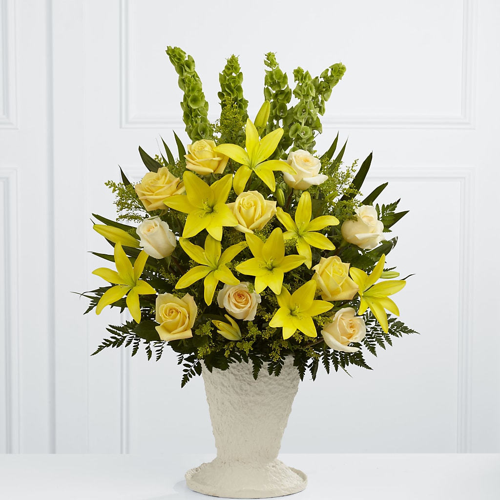 Golden Memories Arrangement – 175 MERCANTILE FLORAL & GIFT, Lake City IA