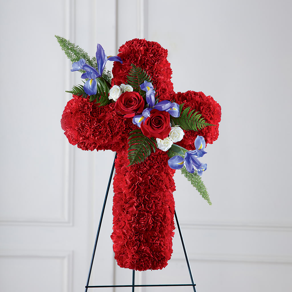 Faithful Hero Floral Cross – 175 MERCANTILE FLORAL & GIFT, Lake City IA