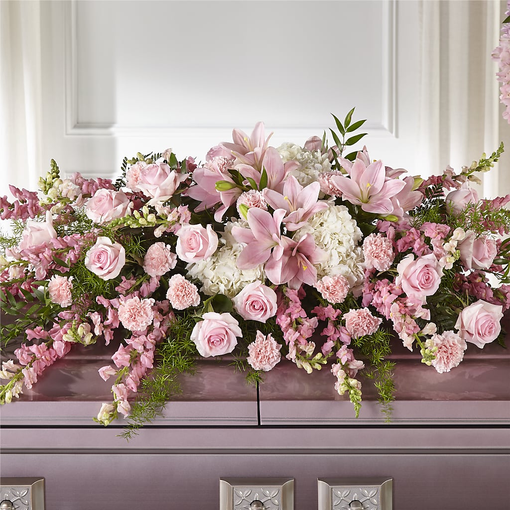 Life & Remembrance Casket Spray – 175 MERCANTILE FLORAL & GIFT, Lake City IA