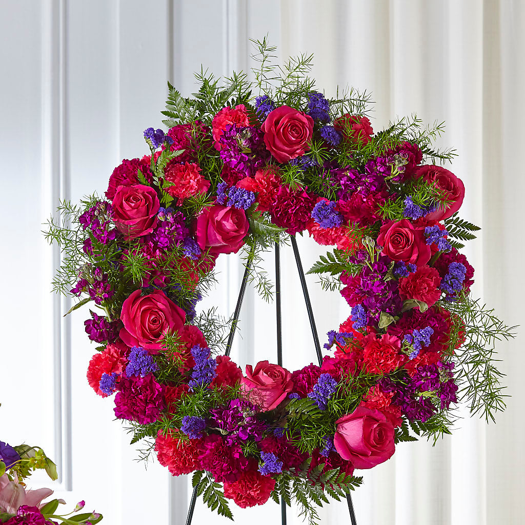 Calming Colors Wreath – 175 MERCANTILE FLORAL & GIFT, Lake City IA