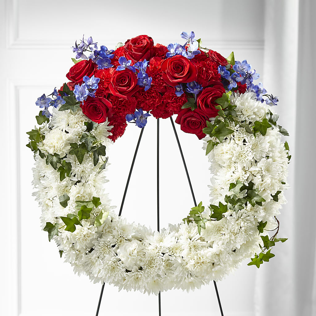 Patriotic Passion Wreath – 175 MERCANTILE FLORAL & GIFT, Lake City IA