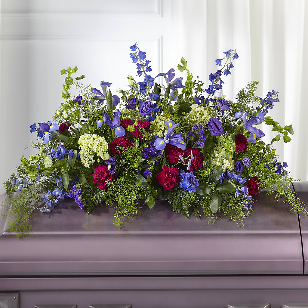 Always Treasured Casket Spray – 175 MERCANTILE FLORAL & GIFT, Lake City IA