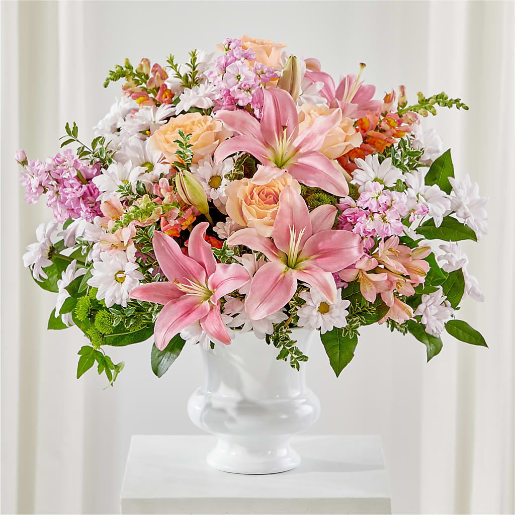 Heartfelt Gesture Urn Arrangement – 175 MERCANTILE FLORAL & GIFT, Lake City IA