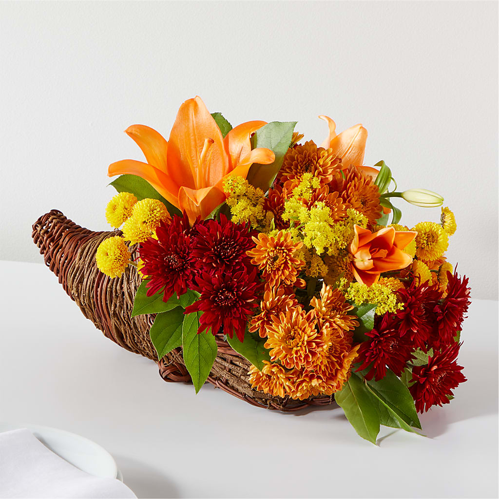 Bouquet of Blessings Cornucopia – 175 MERCANTILE FLORAL & GIFT, Lake City IA