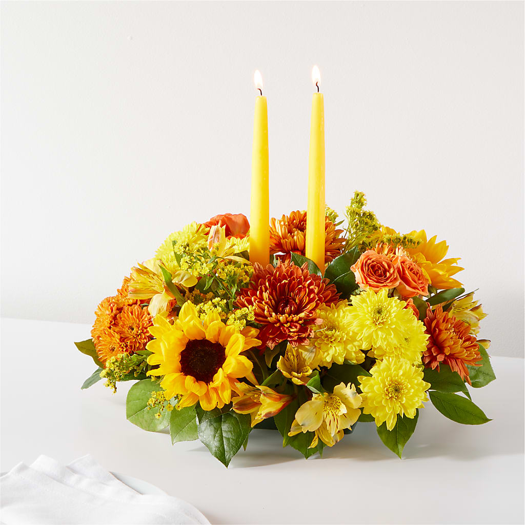 Autumn Harmony Centerpiece – 175 MERCANTILE FLORAL & GIFT, Lake City IA