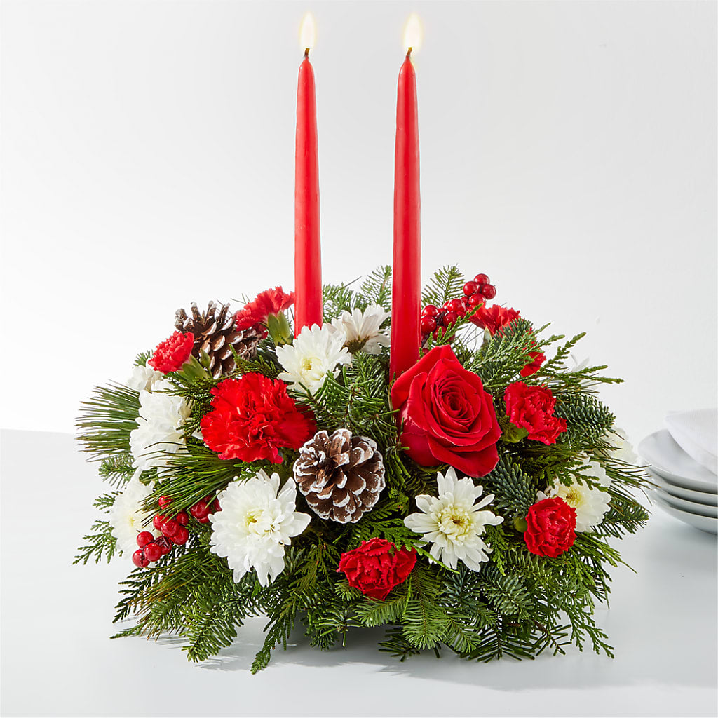 Holiday Soiree Centerpiece – 175 MERCANTILE FLORAL & GIFT, Lake City IA