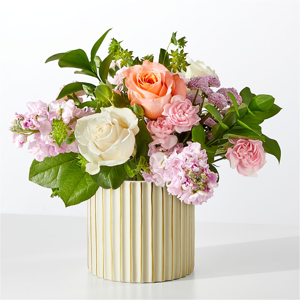 French Market Bouquet with Ivory Vase – 175 MERCANTILE FLORAL & GIFT, Lake City IA