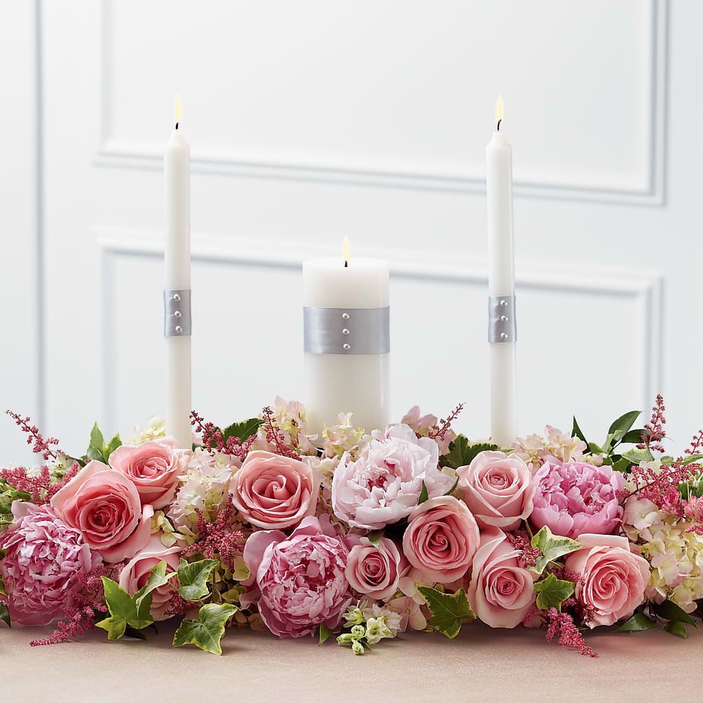 Worldwide Romance Unity Candle Arrangement – 175 MERCANTILE FLORAL & GIFT, Lake City IA