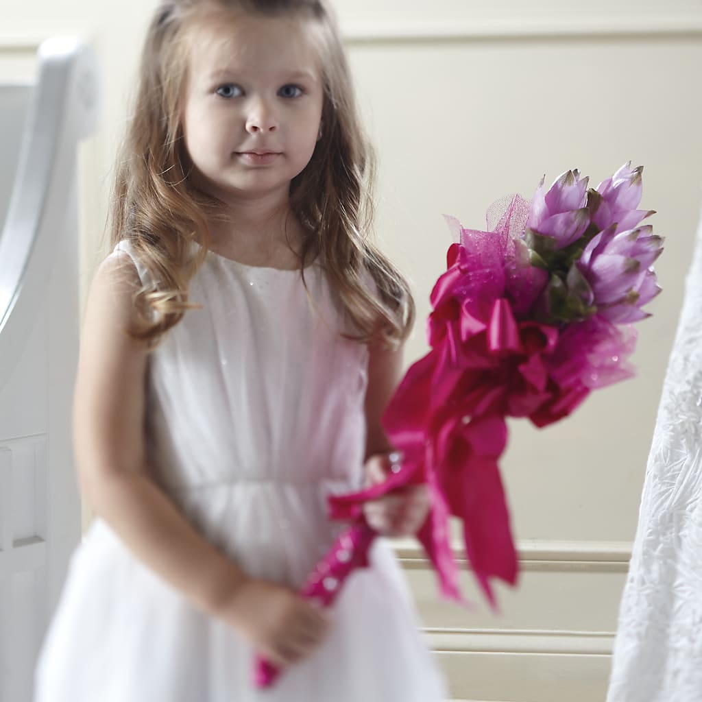 Sparkle Pink Flower Girl Bouquet – 175 MERCANTILE FLORAL & GIFT, Lake City IA