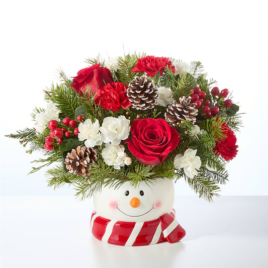 Jolly Snowman Bouquet – 175 MERCANTILE FLORAL & GIFT, Lake City IA
