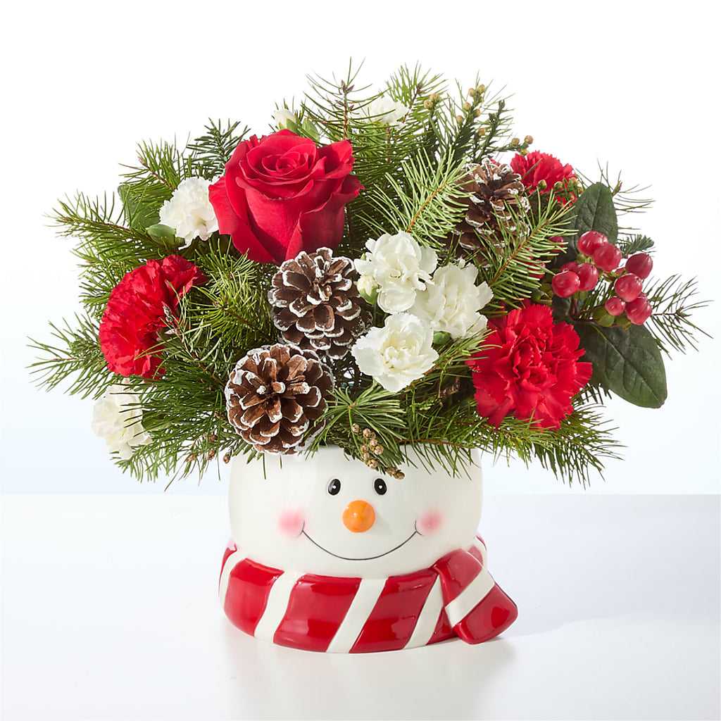 Jolly Snowman Bouquet – 175 MERCANTILE FLORAL & GIFT, Lake City IA