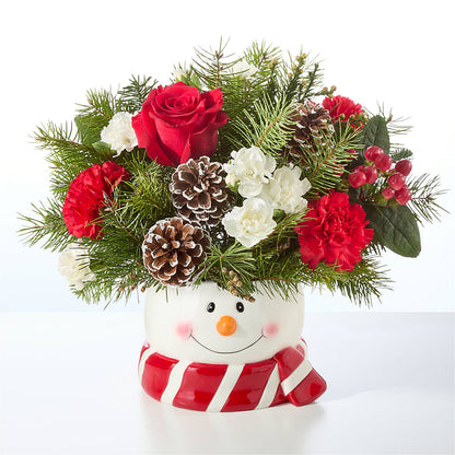 Jolly Snowman Bouquet – 175 MERCANTILE FLORAL & GIFT, Lake City IA