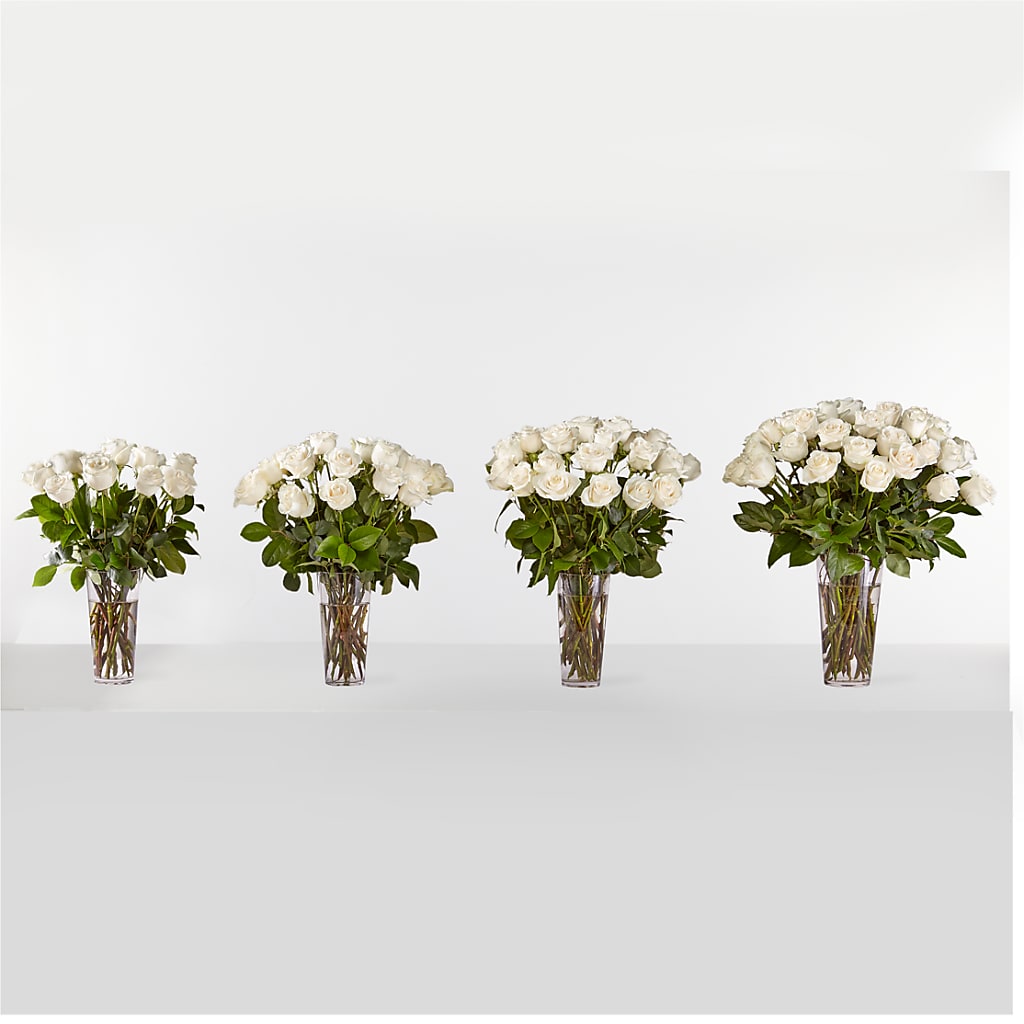 Long Stem White Rose Bouquet – 175 MERCANTILE FLORAL & GIFT, Lake City IA