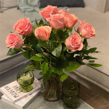 Long Stem Pink Rose Bouquet – 175 MERCANTILE FLORAL & GIFT, Lake City IA