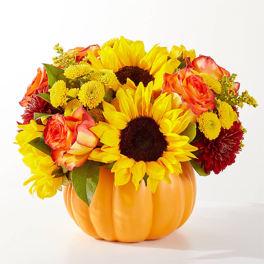 Golden Gourd Pumpkin Bouquet – 175 MERCANTILE FLORAL & GIFT, Lake City IA