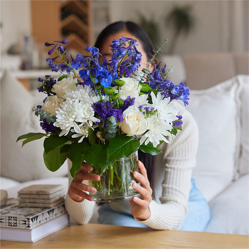 Cerulean Waves Bouquet – 175 MERCANTILE FLORAL & GIFT, Lake City IA