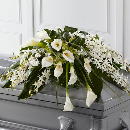 Angel Wings Casket Spray – 175 MERCANTILE FLORAL & GIFT, Lake City IA