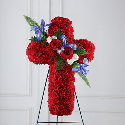 Faithful Hero Floral Cross – 175 MERCANTILE FLORAL & GIFT, Lake City IA