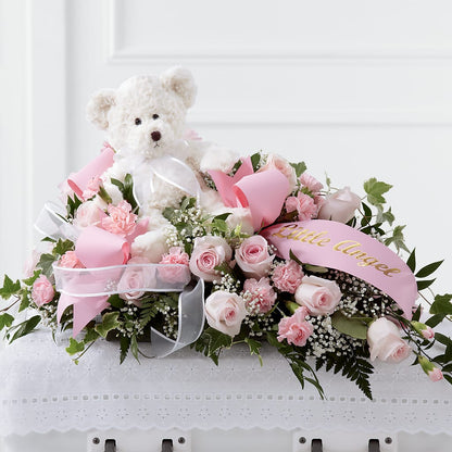 Touch of Sympathy Casket Spray – 175 MERCANTILE FLORAL & GIFT, Lake City IA