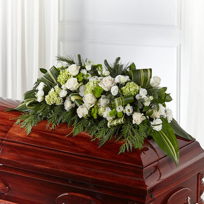 Hopeful Gesture Casket Spray – 175 MERCANTILE FLORAL & GIFT, Lake City IA