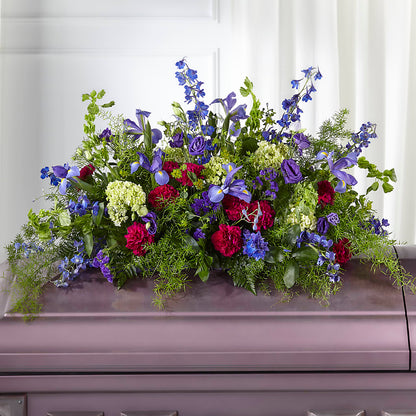 Always Treasured Casket Spray – 175 MERCANTILE FLORAL & GIFT, Lake City IA