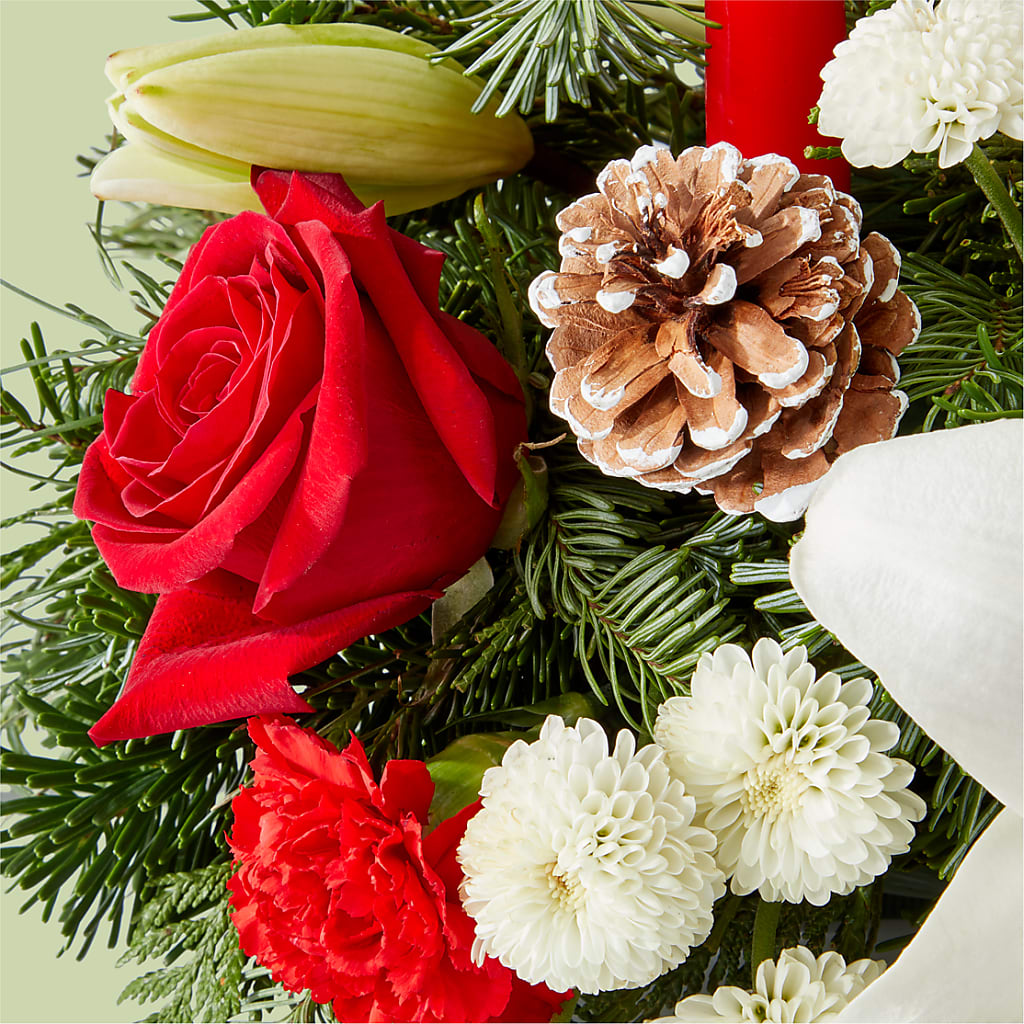 Seasonal Festivities Centerpiece – 175 MERCANTILE FLORAL & GIFT, Lake City IA