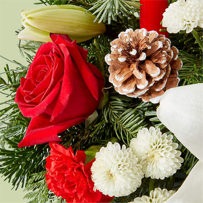 Seasonal Festivities Centerpiece – 175 MERCANTILE FLORAL & GIFT, Lake City IA