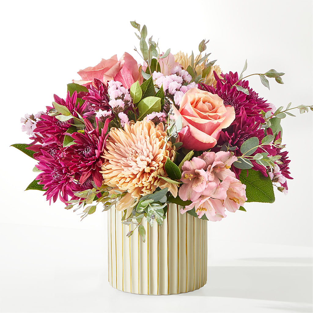Berry Cobbler Bouquet with Ivory Vase – 175 MERCANTILE FLORAL & GIFT, Lake City IA