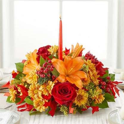 Autumn's Embrace Centerpiece – 175 MERCANTILE FLORAL & GIFT, Lake City IA
