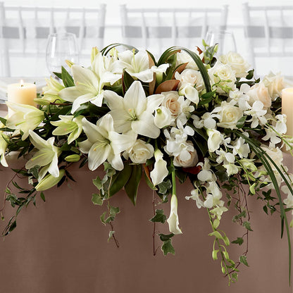 White Linen Arrangement – 175 MERCANTILE FLORAL & GIFT, Lake City IA