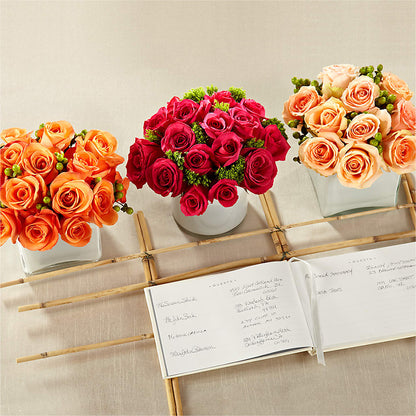Dawn Rose Centerpiece – 175 MERCANTILE FLORAL & GIFT, Lake City IA
